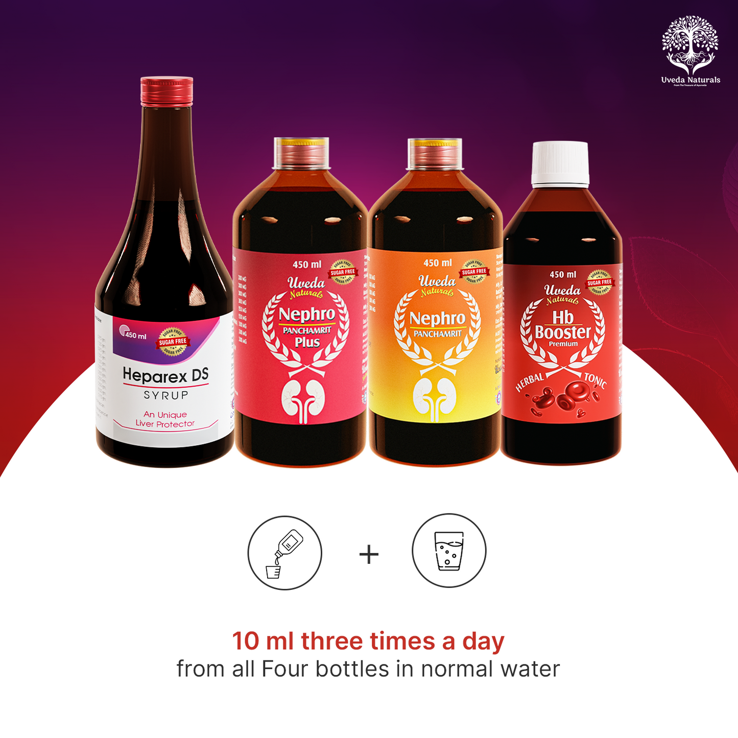 Uveda Naturals 4 in 1 Sugar Free Combo