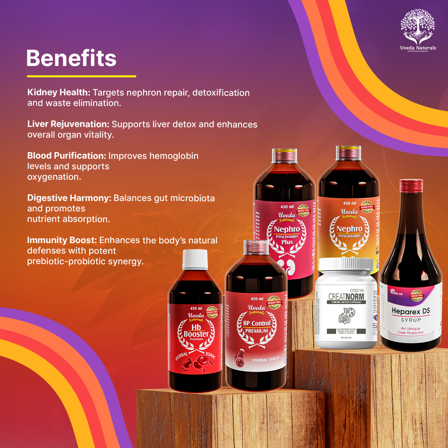 Uveda Naturals 5 in 1  Sugar Free & Creatnorm Combo