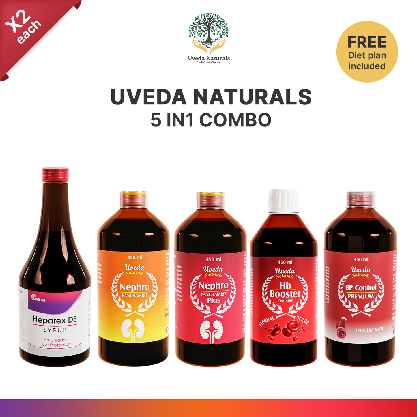 Uveda Naturals 5 in 1 Combo