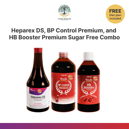 Heparex DS, BP Control Premium, and HB Booster Premium Sugar Free Combo