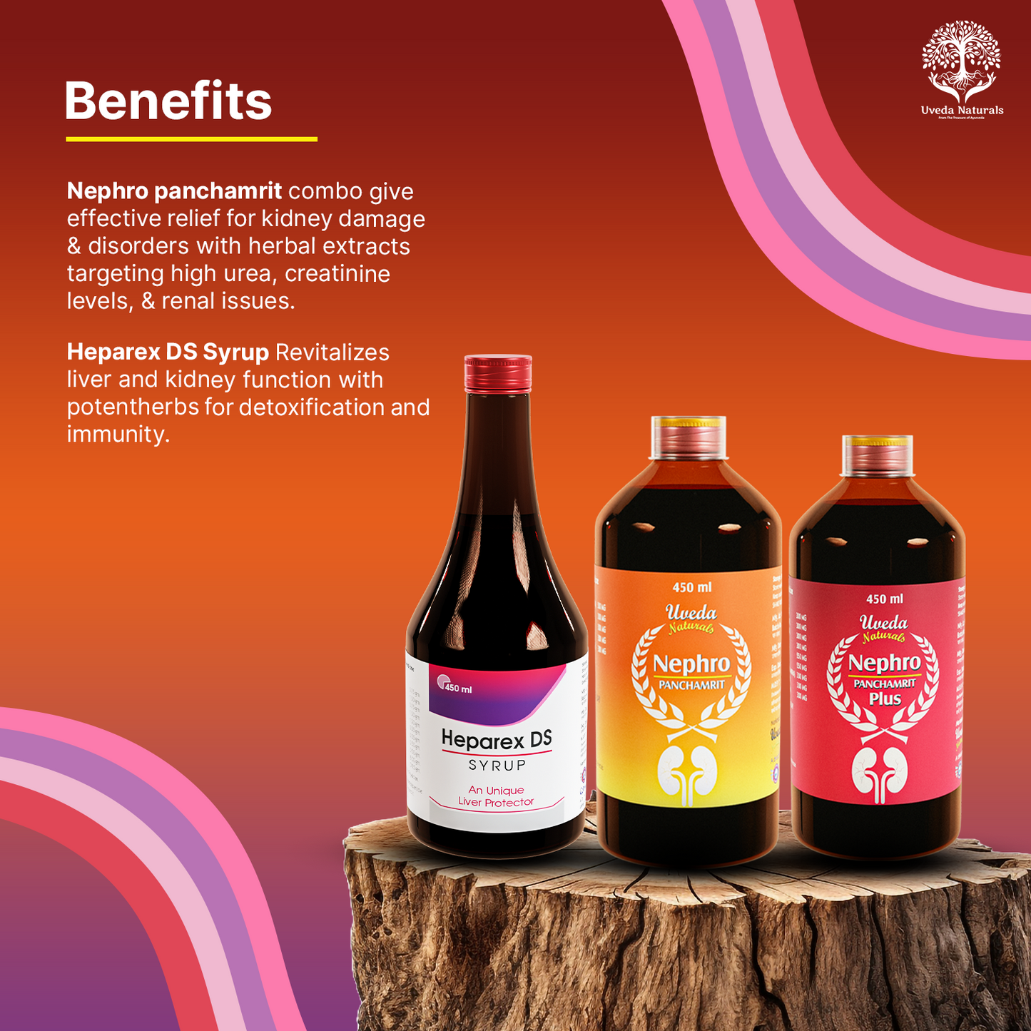 Nephro Panchamrit, Nephro Panchamrit Plus, and Heparex DS Sugar Free Combo