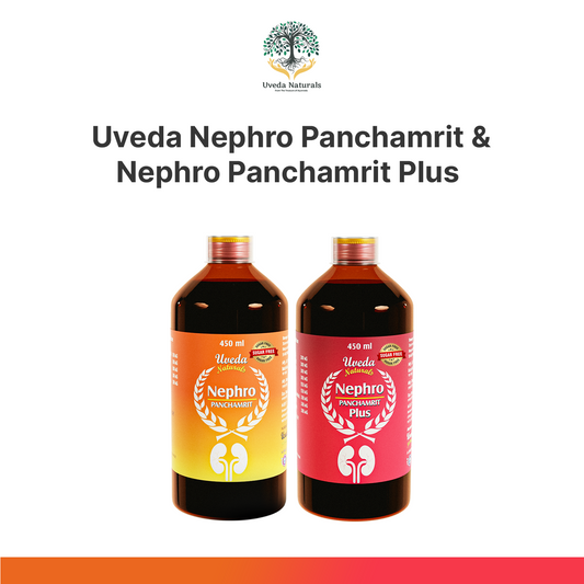 Uveda Nephro Panchamrit and Nephro Panchamrit Plus Sugar Free Combo