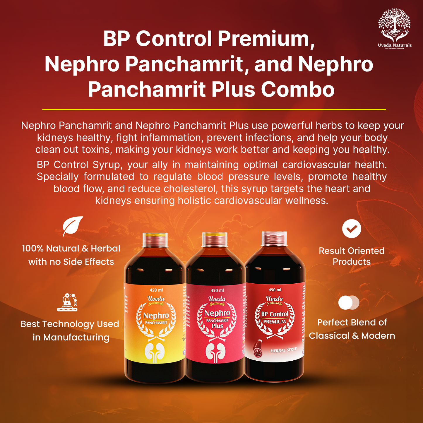 BP Control Premium, Nephro Panchamrit, and Nephro Panchamrit Plus Combo