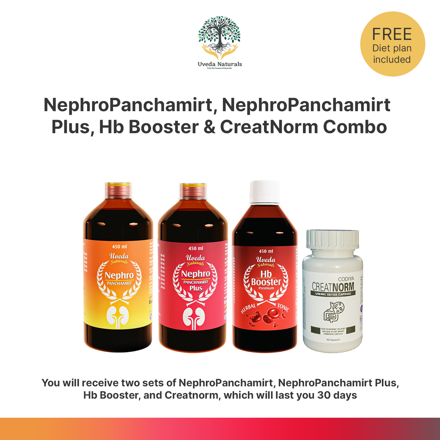 NephroPanchamirt, NephroPanchamirt Plus, Hb Booster & CreatNorm Combo